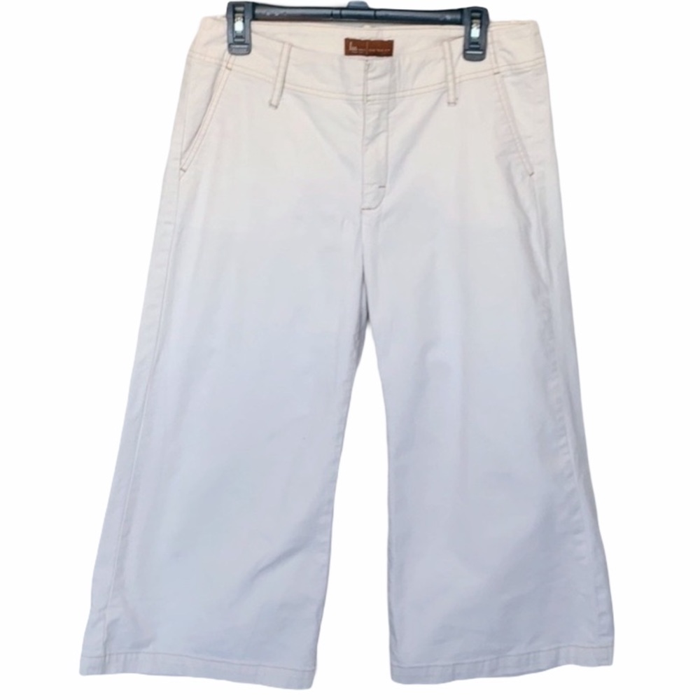Lee Wide Leg Cropped Jeans Off White Size 11/12